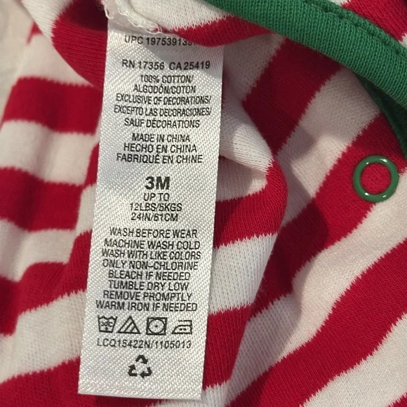 Little Me Holiday Sleeper. Size 3 months. - Picture 7 of 8